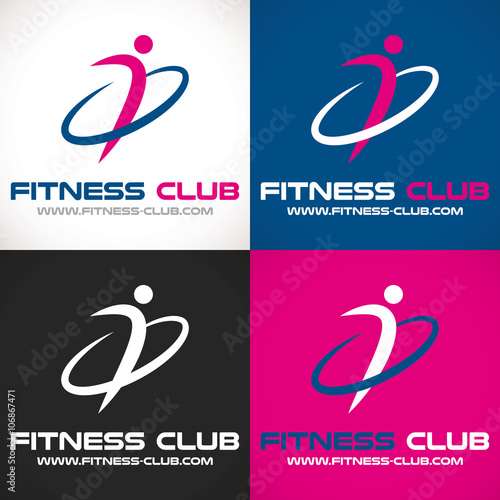 logo fitness club sport zumba