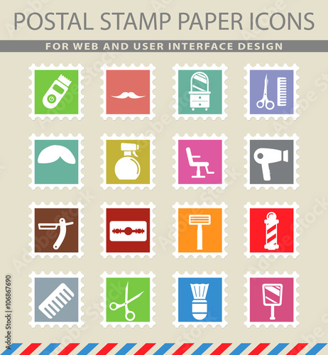 Barbershop simply icons