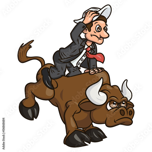 Businessman on bull 2