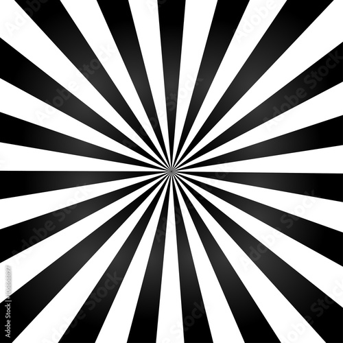 Black color burst background and sun rays