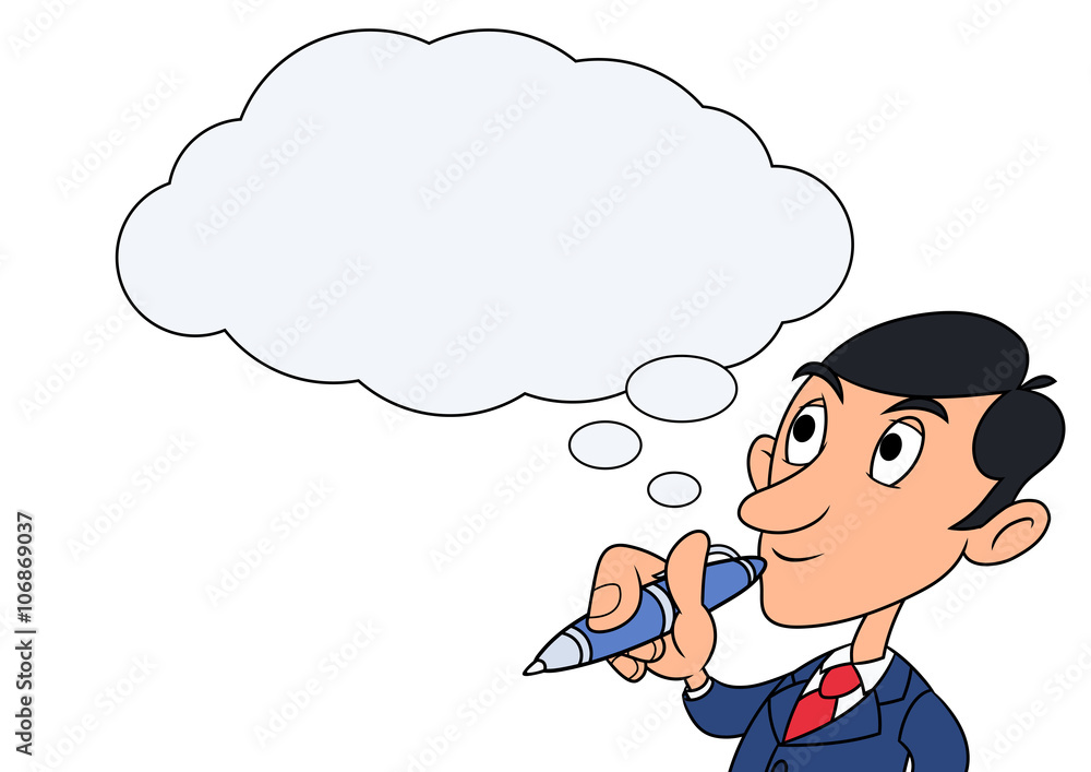 Young businessman thinking Young businessman thinking