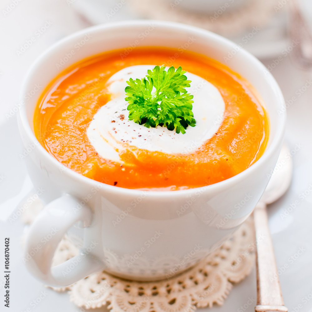 Cream Carrot Soup in a Cup Cream Carrot Soup in a Cup
