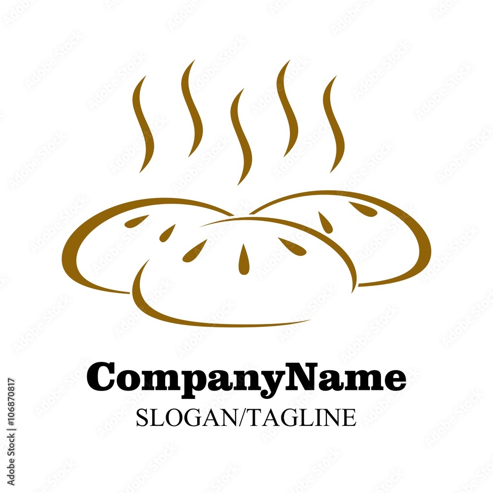 Fototapeta premium Bread Cupcakes Bakery Logo Vector Icon