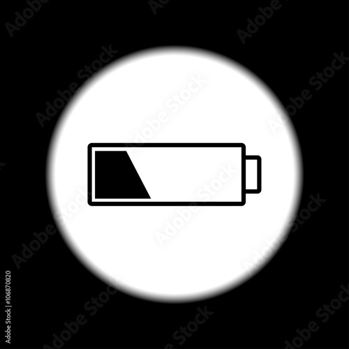 Battery icon. Flat design style.