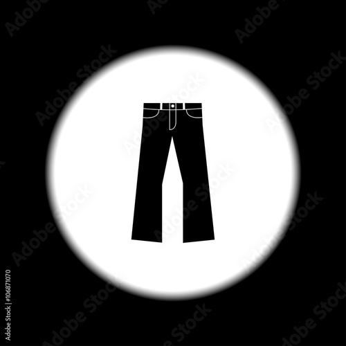Pants icon. Flat design style.