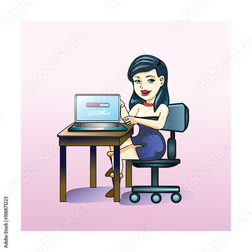Businesswoman Office Working