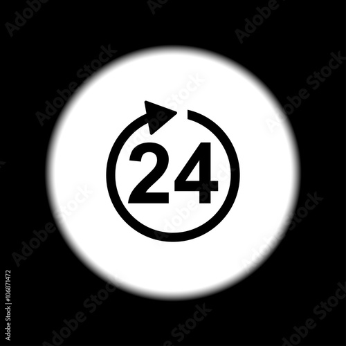 clock hours icon. Flat vector icon