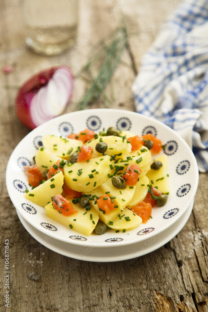 Potato salad with smoked salmon Potato salad with smoked salmon