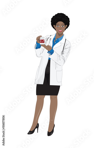 Female doctor vector illustration