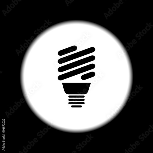 Vector energy saving fluorescent light bulb icon