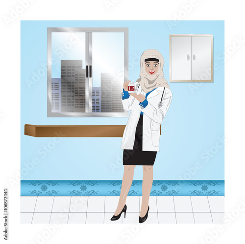Female doctor vector illustration