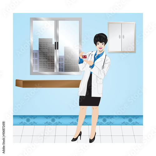 Female doctor vector illustration