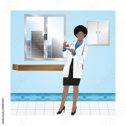 Female doctor vector illustration