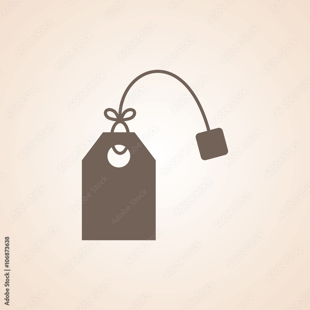 Tea Bag Icon on Dark Gray Color. Eps-10. Tea Bag Icon on Dark Gray Color. Eps-10.