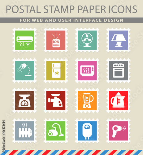 home appliances icon set