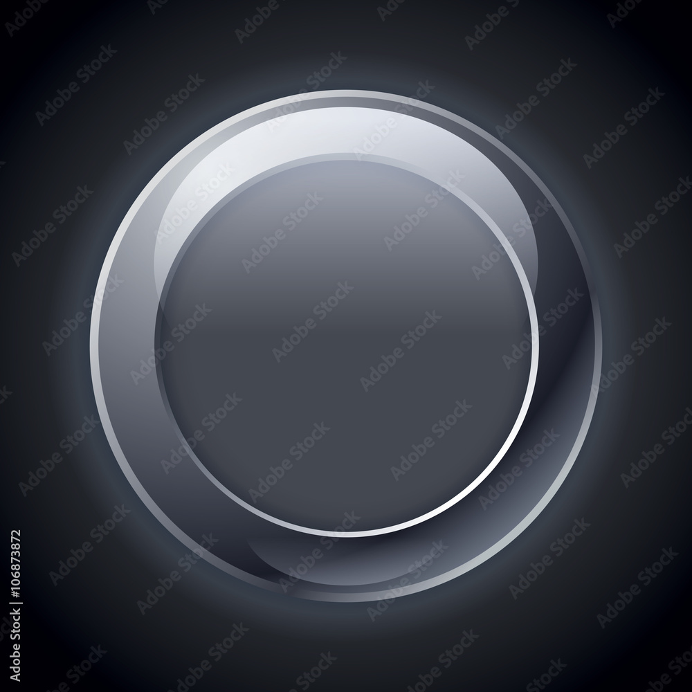 Vector web empty button, free icon, black gloss button, elements for you design project and business presentation