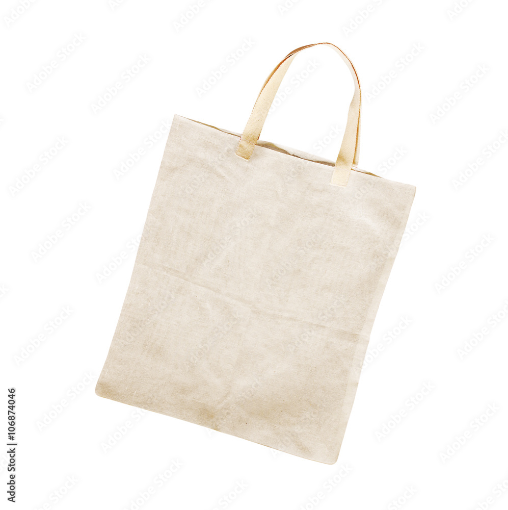 cotton bag on white isolated background cotton bag on white isolated background