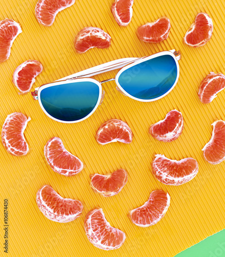 Summer Bright orange mix. Stylish Sunglasses