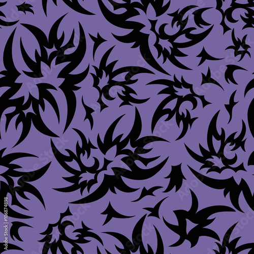 Sharp black seamless pattern
