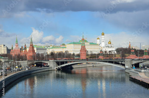 Россия, Московский Кремль в облачный день