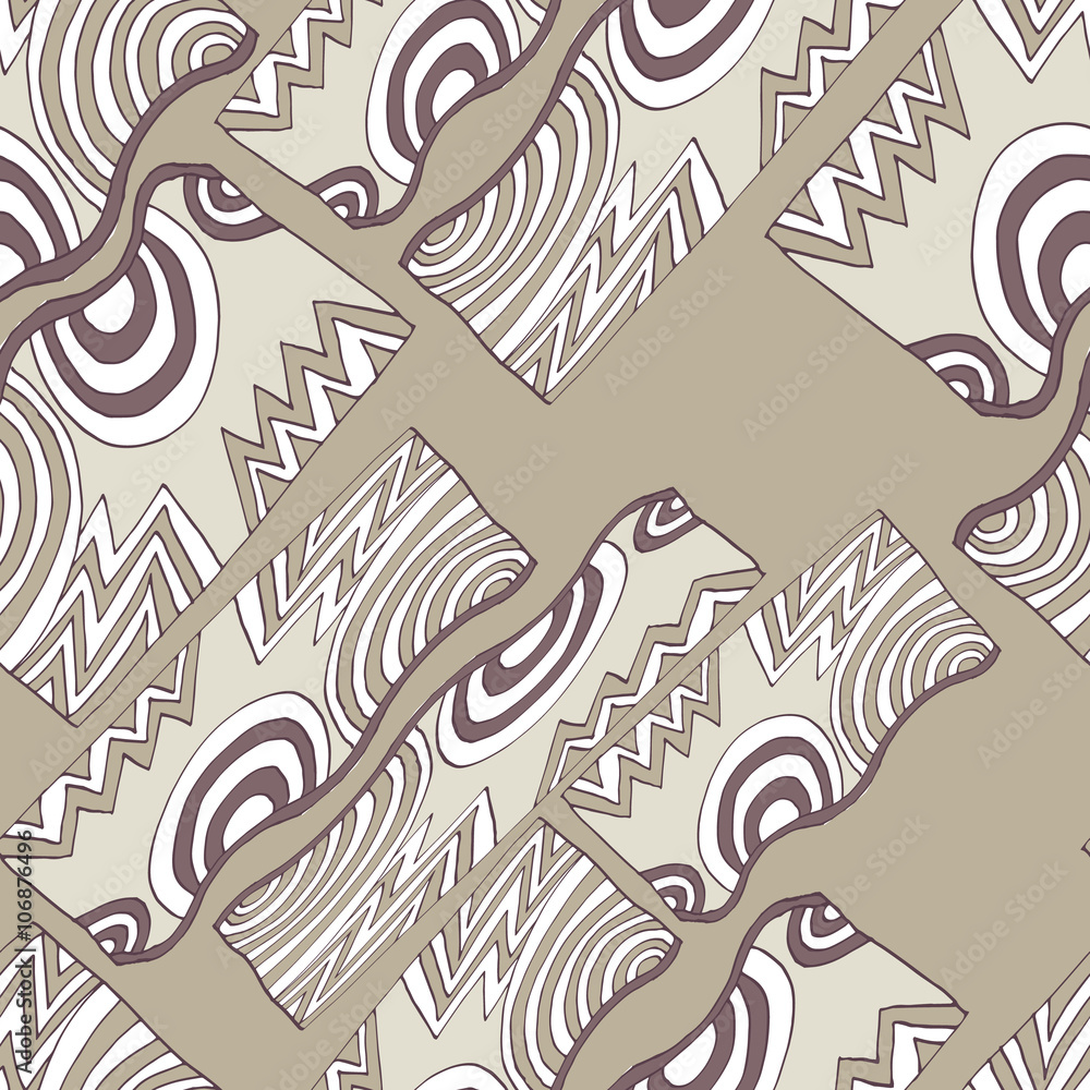 Seamless abstract geometric pattern in retro memphis group style 1