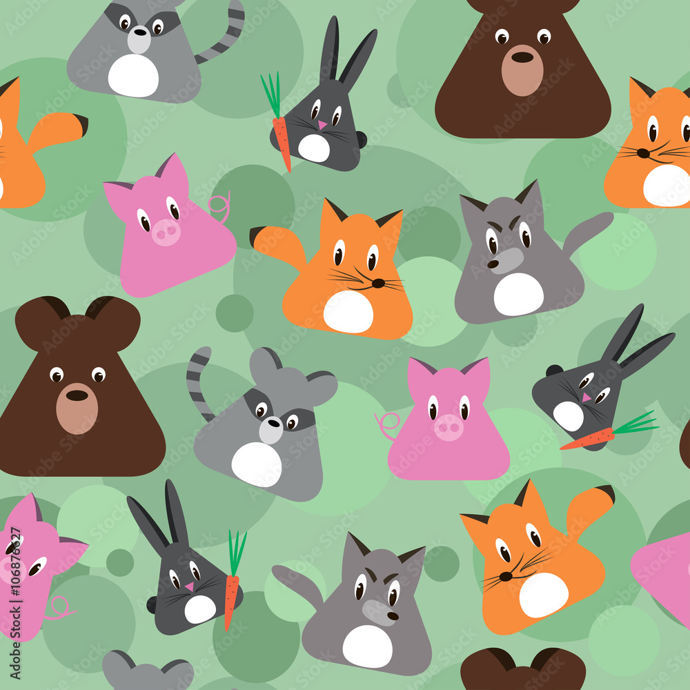 Naklejka premium Pets triangular shaped pattern