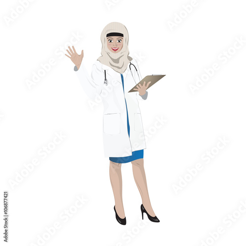 Female doctor vector illustration