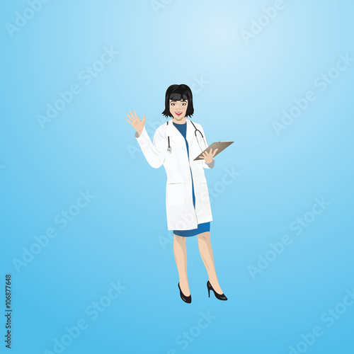 Female doctor vector illustration