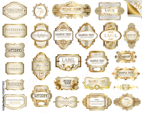 Vintage labels set