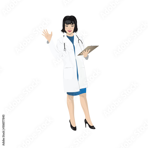 Female doctor vector illustration