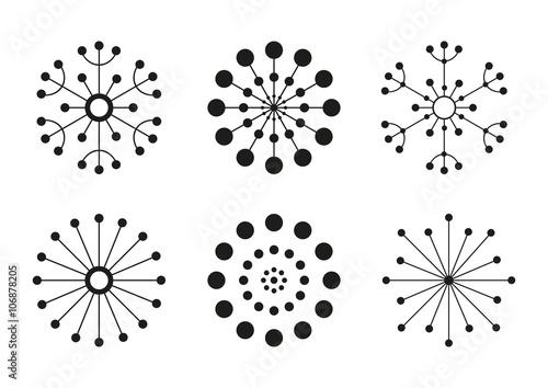 Symbol Kreise, Schnee, Pusteblume