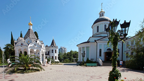 Cathedral of the Archangel Michael in the Russian city of Sochi photo