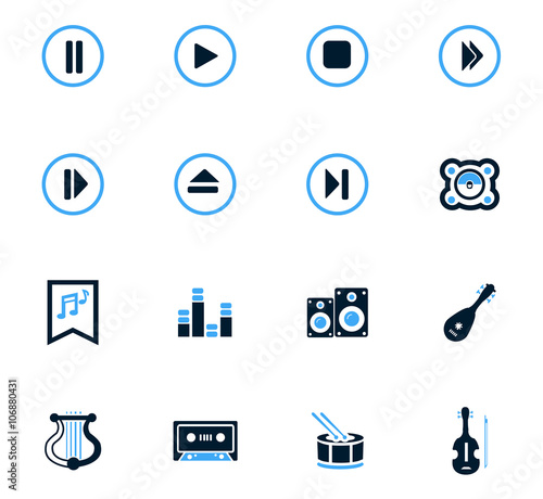 Music icons set
