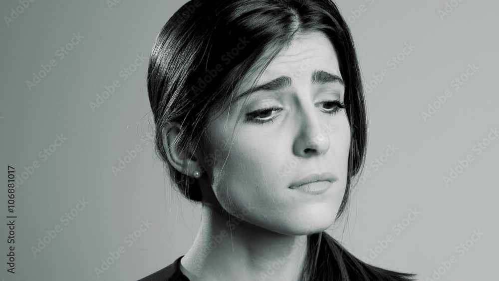 Unhappy woman suffering pain closeup Unhappy woman suffering pain closeup