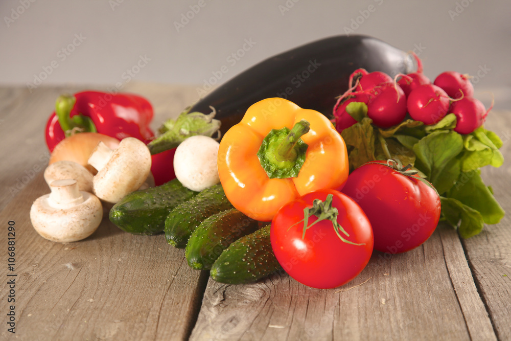 Vegetables . Fresh Bio Vegetable in a Basket. Over Nature Background Vegetables . Fresh Bio Vegetable in a Basket. Over Nature Background
