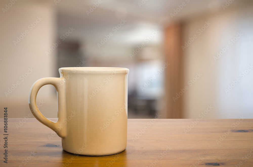mug on old wooden table mug on old wooden table