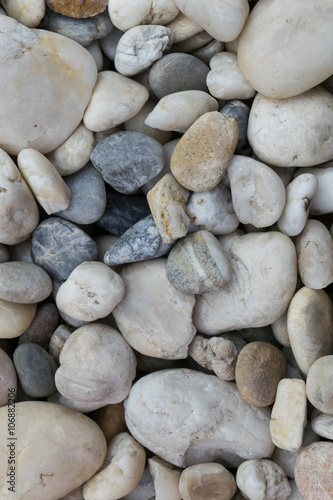 Pebble stones on coastline