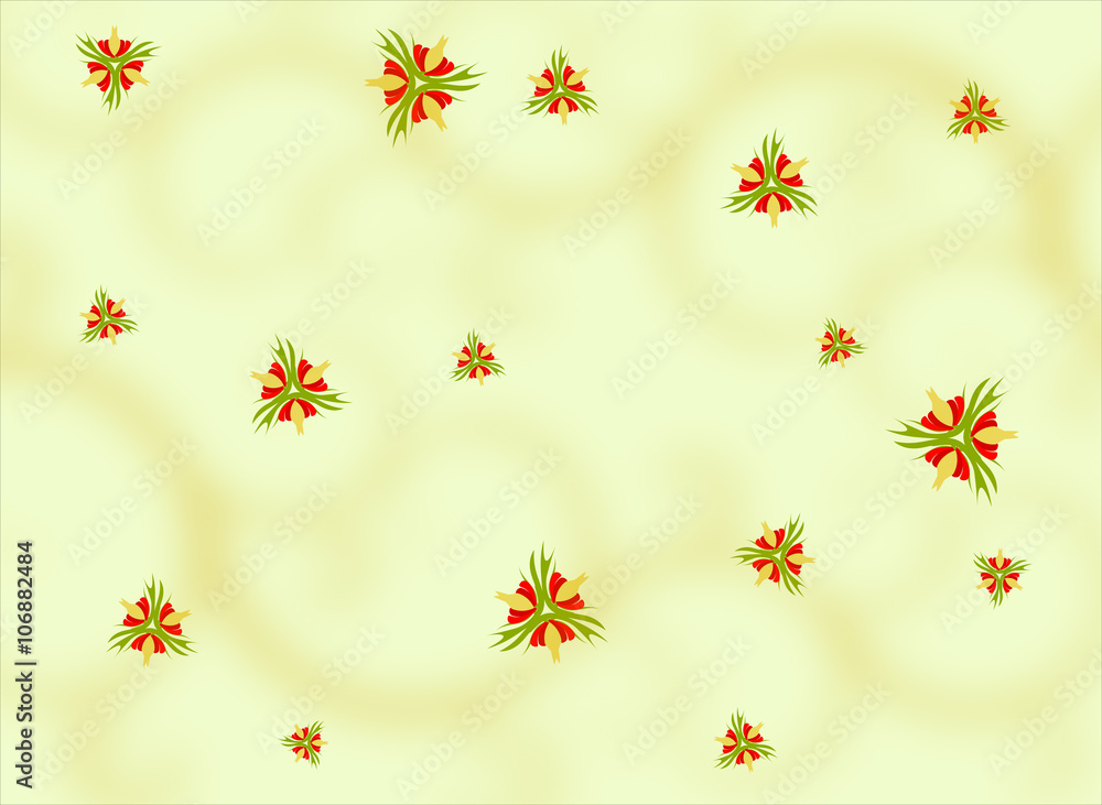 Fototapeta premium Background with Blossom Motives