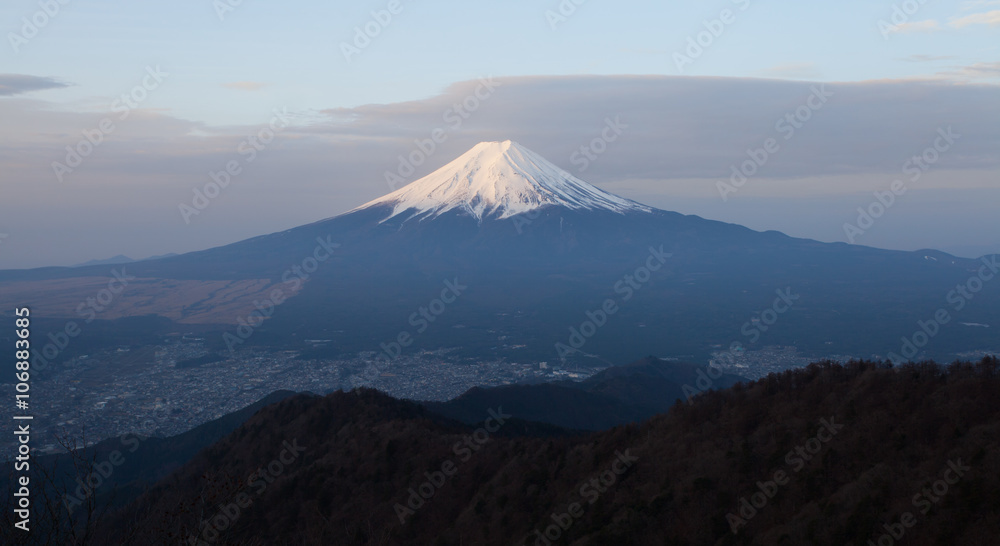Mountain Fuji and cloud seen from Mountain Mitsutoge