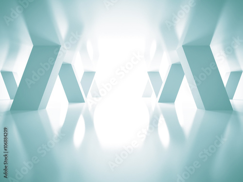 Abstract Blue Futuristic Architecture Background