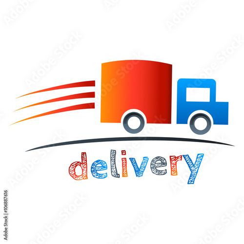 delivery truck - vector icon