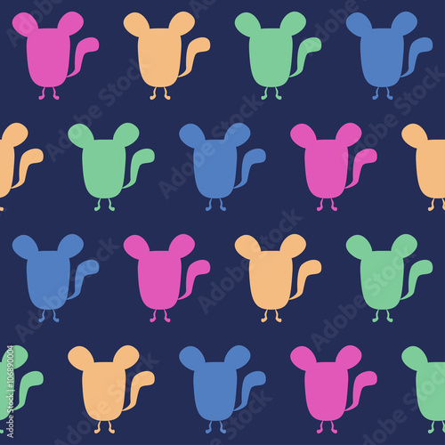 Silhouettes of chinchillas pattern