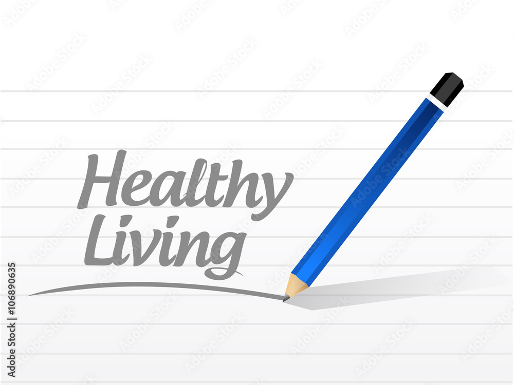 healthy living message sign concept healthy living message sign concept