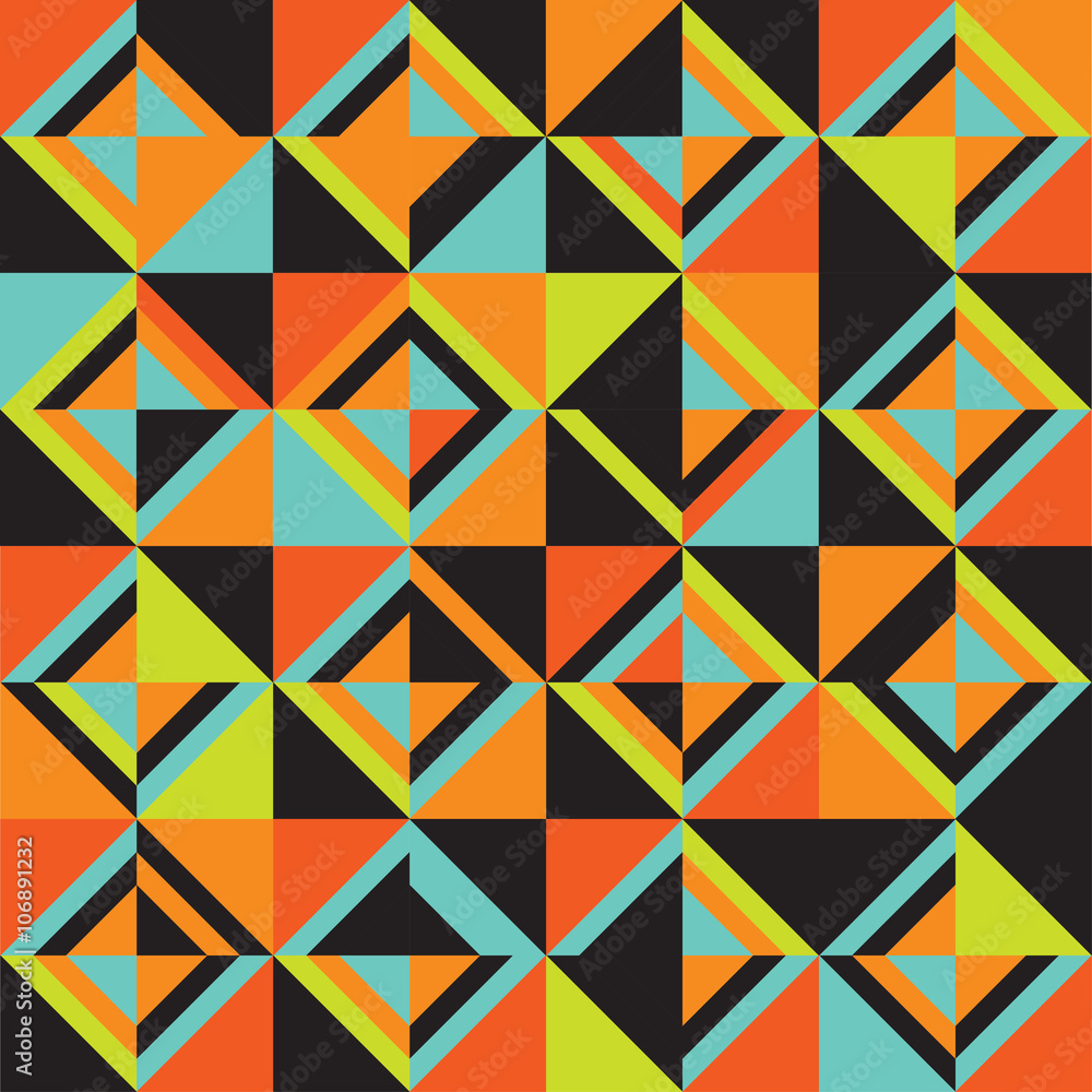 Colored triangles. Seamless pattern Colored triangles. Seamless pattern