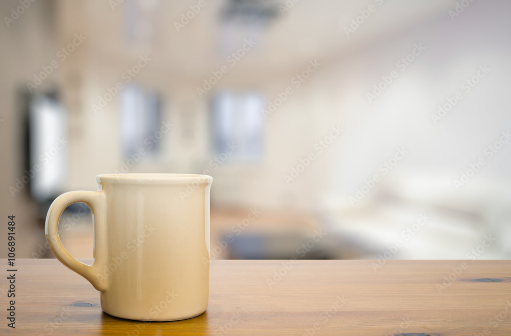 mug on old wooden table mug on old wooden table