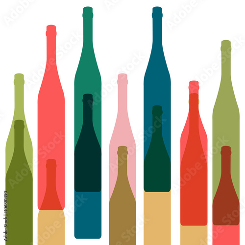 Bottles vector color