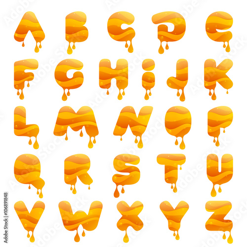 Honey style alphabet letters.