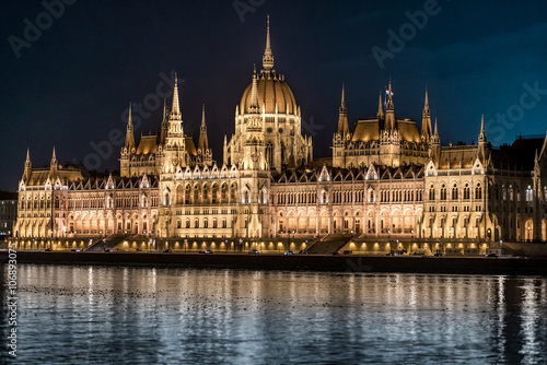 Parliament building in Budapest, Hungary, Europe.