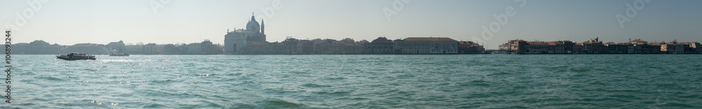 Panoramic view La Giudecca island in Venice