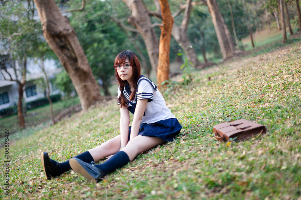 Asian school girl Asian school girl